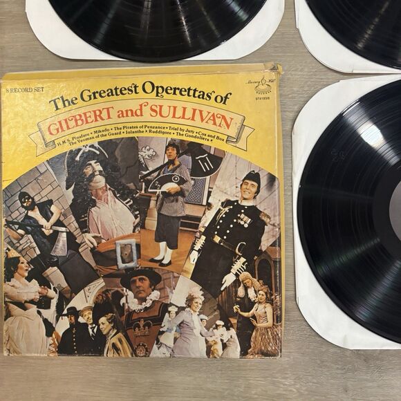 Gilbert & Sullivan 8 LP Box Set The Greatest Operettas Murray Hill Vinyl VG+1979 - Picture 6 of 10